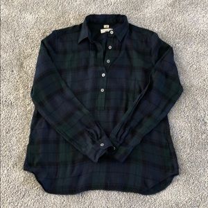 LOFT plaid (softened) button-down shirt - size S